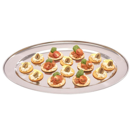 Oval Stainless Steel Serving Platter 50cm | Olympia 6