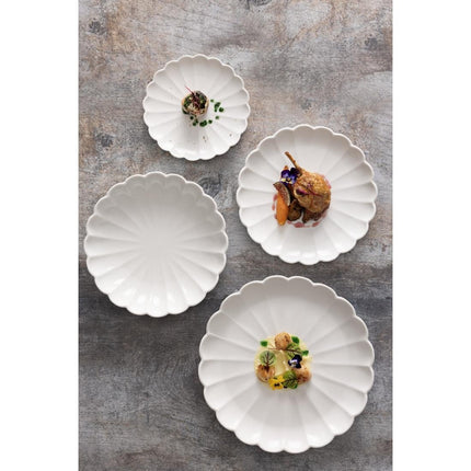 White Scalloped Plates 226mm | Olympia Bloom | Set of 6 4