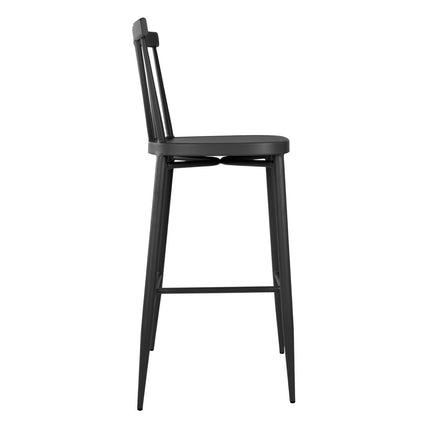 Black High Aluminium Bar Stools | Bolero Windsor | 2 Pieces 2