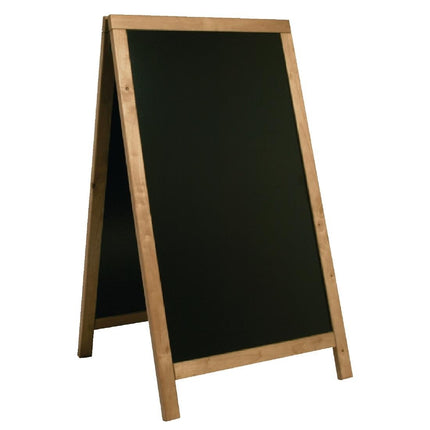 Securit Duplo Double-Lacquered Teakwood Sidewalk Chalkboard 120x68cm