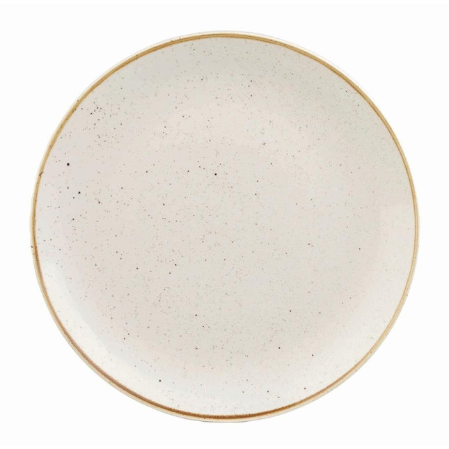 Coupe Plate 16.5cm | Churchill Stonecast Barley White