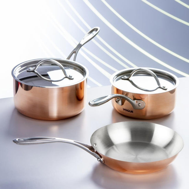 3-Piece Triple-Layer Copper Pan Set | Vogue Cook Like A Pro 2