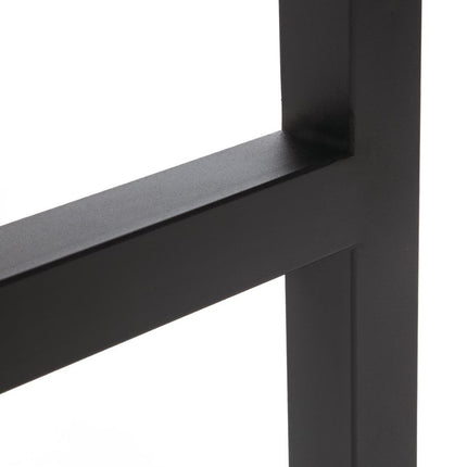 Square Bar Table 600mm Powder-Coated Steel and Acacia Wood | Bolero 7