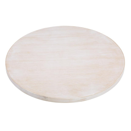 Pre-Drilled Round Tabletop Vintage White 600mm | Bolero 2