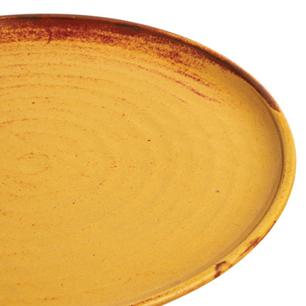 Round Canvas Plates with Narrow Rim Rust Orange 26.5cm | Olympia 4