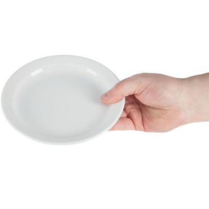 Whiteware Plates with Narrow Rim 18cm | Olympia | Set of 12 3
