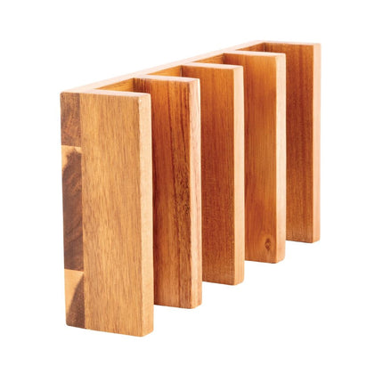 Olympia Acacia Wood Taco Holder 15x12x4cm 3