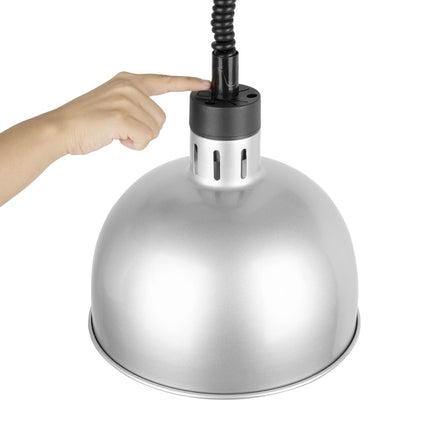 Adjustable Heat Lamp 250W | Buffalo | Silver Finish 5