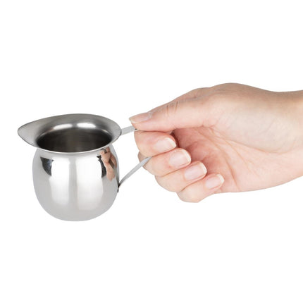 Stainless Steel Mini Milk Jug 120ml (Set of 6) | Olympia 6