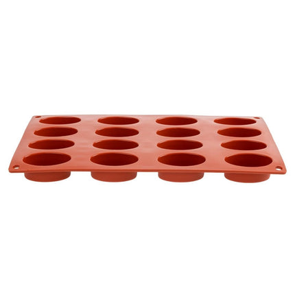 Oval Silicone Baking Mold 16 Cavities | Pavoni Formaflex | 2cm Deep