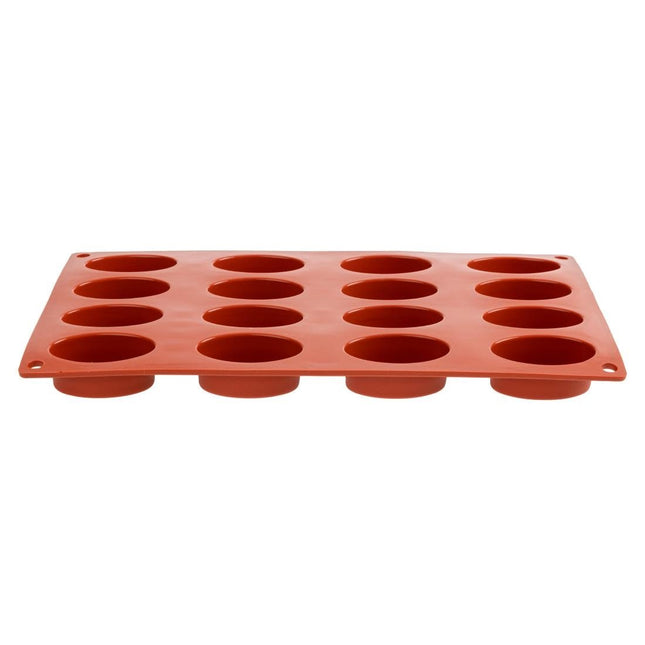 Oval Silicone Baking Mold 16 Cavities | Pavoni Formaflex | 2cm Deep