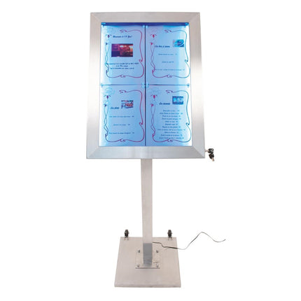 Colored Stainless Steel LED Display with Pole and Base | Securit 4