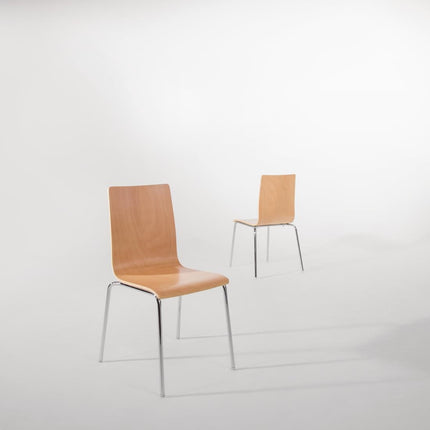 Dining Chair with Square Back Beech | Bolero 5