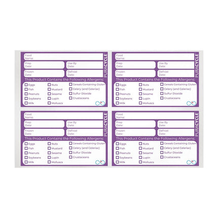 Reusable Allergen Labels | PuraCycle (20 Pieces) 2