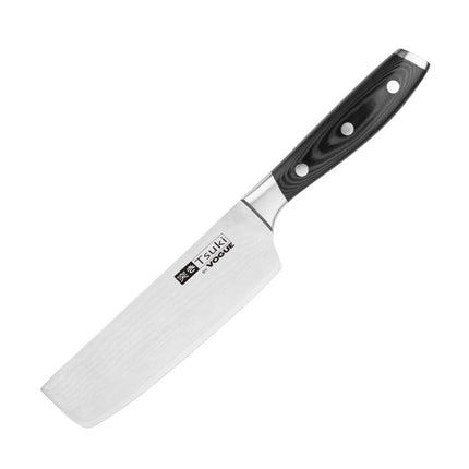 Tsuki Series 7 Japanese VG-10 Damascus Steel 5-Piece Knife Set with Sheath | Vogue 4