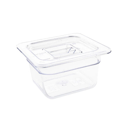 Polycarbonate Gastronorm Container Transparent 100mm | Vogue | GN 1/6 2