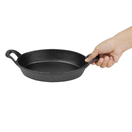 Oval Cast Iron Serving Dish with Handles | Olympia | 220x150mm 5