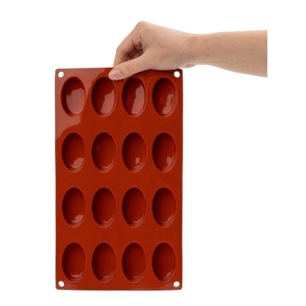 Oval Silicone Baking Mold 16 Cavities | Pavoni Formaflex | 2cm Deep 7