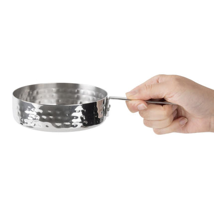 Mini Hammered Steel Table Presentation Saucepan 125mm | Olympia 6