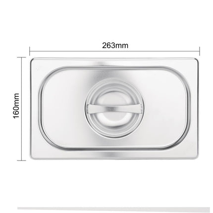 Stainless Steel Gastronorm Lid GN 1/9 | Vogue 6