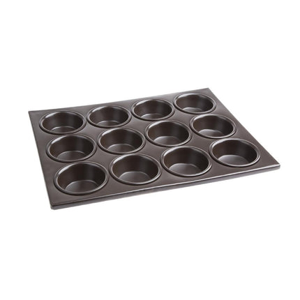 Vogue Aluminum Non-Stick Muffin Pan 12-Cup | 28x36 cm