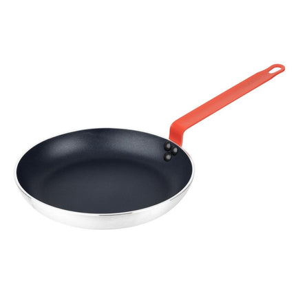 Aluminium Non-Stick Frying Pan with Red Handle 28cm | Hygiplas | Teflon Platinum Plus Coating