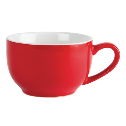 Porcelain Café Coffee Cups Red 23cl | Olympia