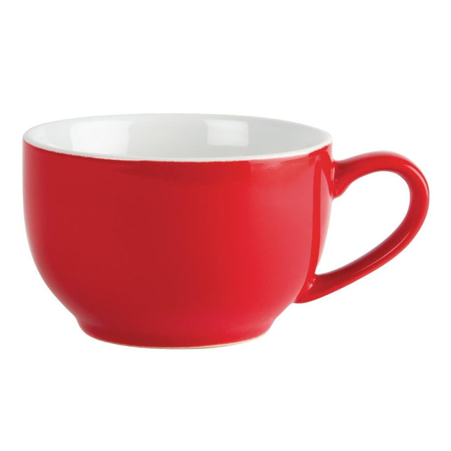 Porcelain Café Coffee Cups Red 23cl | Olympia