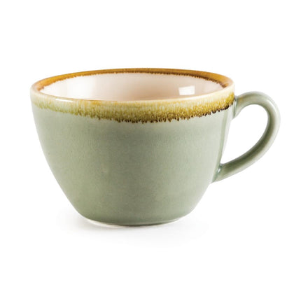 Cappuccino Cups 34cl Mos Green | Olympia Kiln Collection | Set of 6 2