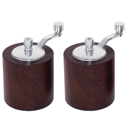 Olympia Dark Wood Pepper and Salt Mill Set 8.5cm 6