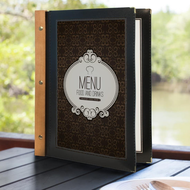 Securit A4 Extra Menu Sleeves Black | Set of 5 2