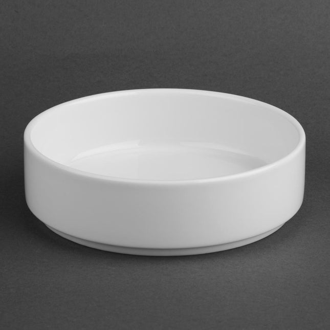 Porcelain Whiteware Bowl with Flat Walls 152mm | Olympia 2