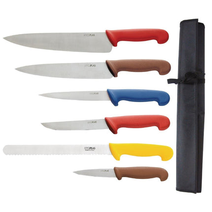 Hygiplas LDPE Cutting Board and Knife Set | 6 Cutting Boards + Color-Coded Knives 3