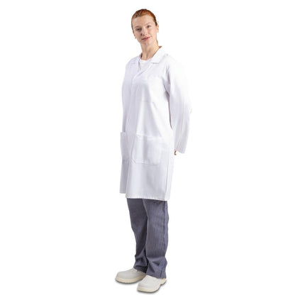 Unisex Durable Comfortable Work Jacket M with Back Vent | Whites 7