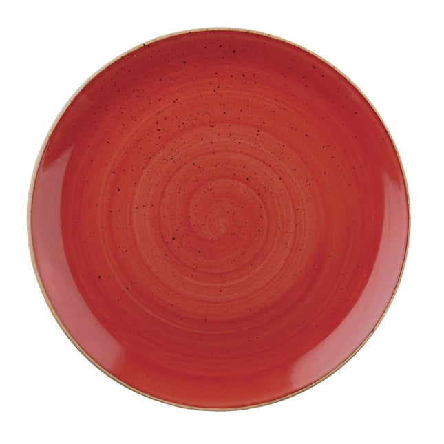 Stonecast Berry Red Evolve Coupe Plate 32.4cm | Churchill