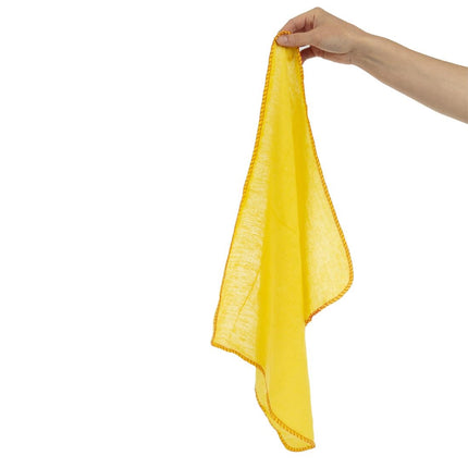 Jantex Yellow Cotton Cleaning Cloths 50.8x40.6cm | Pack of 10 3