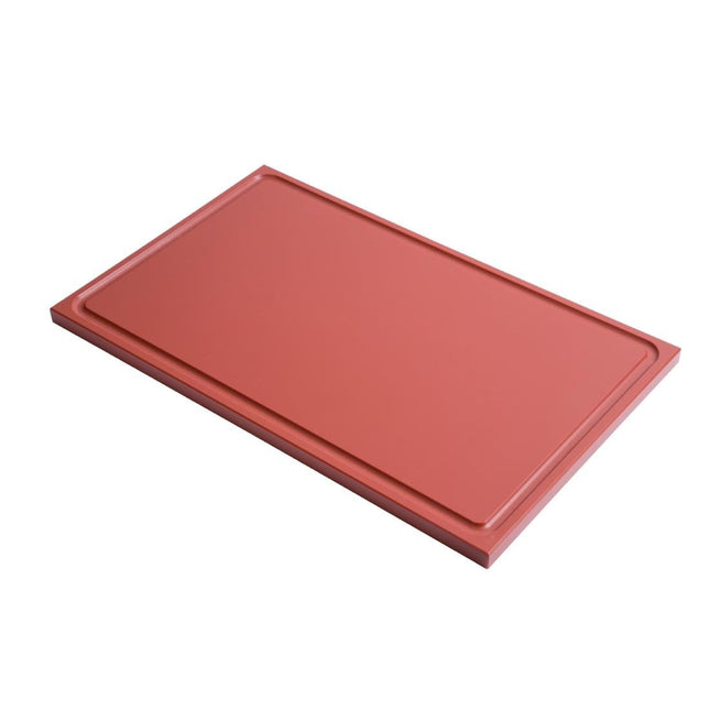 HDPE Cutting Board with Juice Groove Brown | Gastro M | GN1/2
