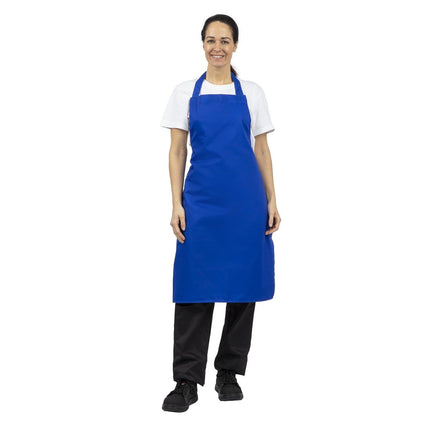 Durable Cobalt Blue Polyester-Cotton Halter Apron | Whites | 96.5x71.1 cm 2
