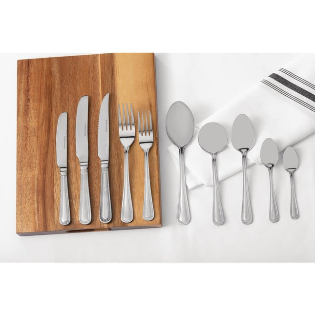 Soup Spoons High Gloss 18/0 Stainless Steel with Bead Edge | Olympia Bead 2