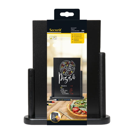 Large Wooden Table Chalkboard with Black Lacquer Finish | Securit Elegant 6