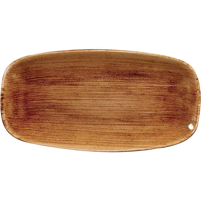 Stonecast Patina Vintage Copper Chef's Oval Plate 35.2 x 18.7cm | Churchill