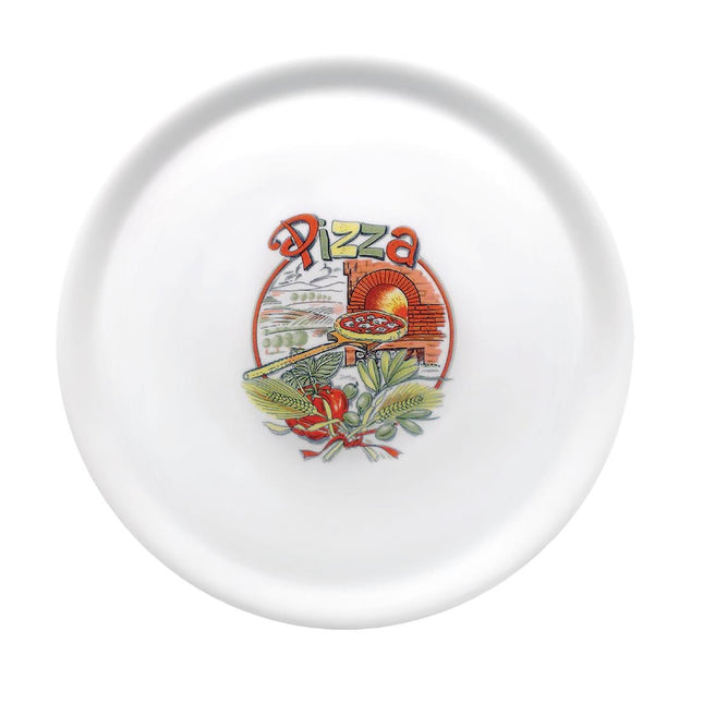 Porcelain Pizza Plate 31cm | Saturnia | Design 2