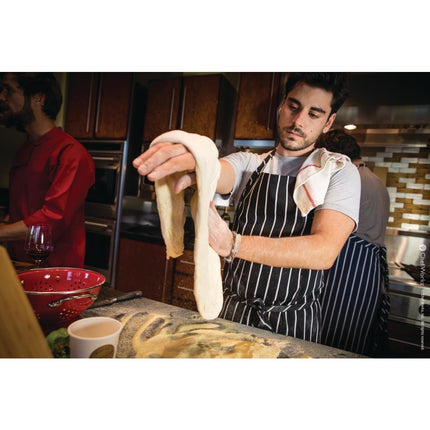 Premium Woven Black and White Striped Apron | Chef Works | 99x94 cm 5