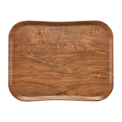 Versa Tray Olive Woodgrain 360 x 460mm | Cambro | Durable Heat-Resistant Serving Tray