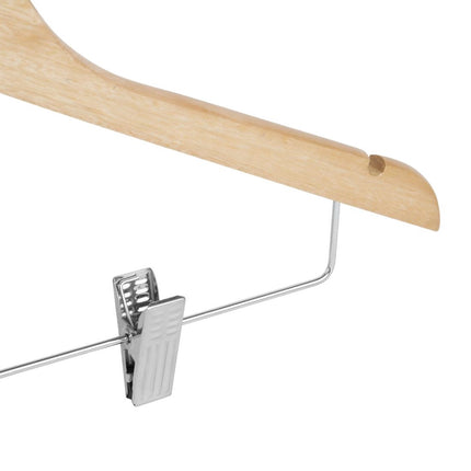 Wooden Hangers with Dual Antislip Clips | Bolero 4