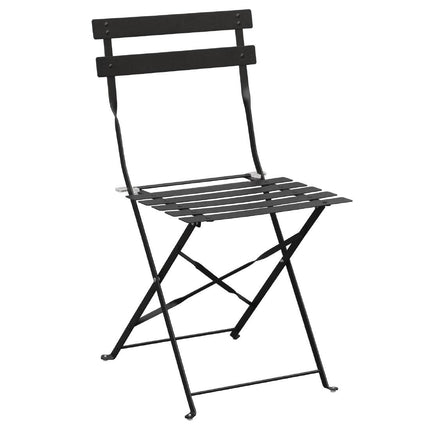Steel Folding Chairs Black | Bolero