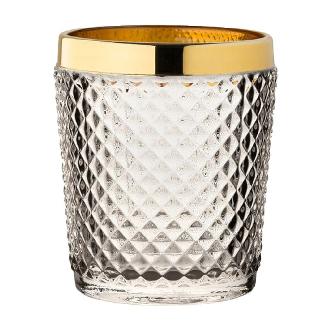 Dante Double Old Fashioned Glass with Gold Rim | Utopia | 34 cl | Hand Wash Only
