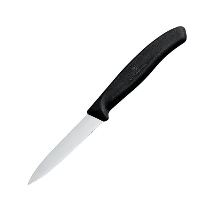 Serrated Paring Knife 8cm Black Handle | Victorinox
