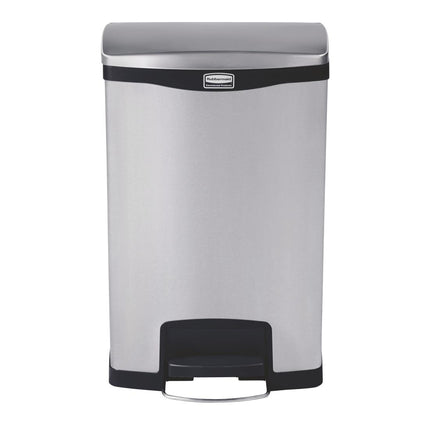 Front Step Pedal Bin 50L | Rubbermaid Slim Jim | Stainless Steel