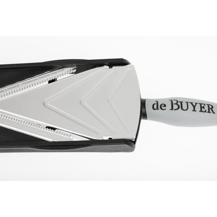 Mandoline Slicer with Silicon Handle and Micro-Toothed V-Blade | De Buyer Kobra 5